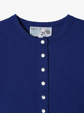 ENFANT ベビー ベビー コットン 長袖 カーディガンプレッション ネイビー