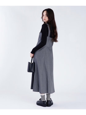 To b. by agnès b. 【Outlet】ロング ジャンパードレス グレー