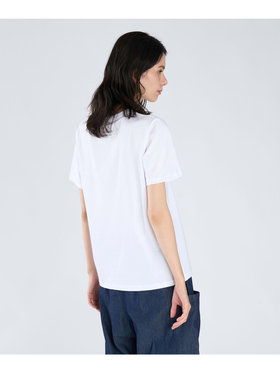 FEMME ウィメンズ プリント コットン 半袖 アーティスト Tシャツ ”Brendan Lynch” ホワイト