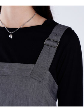 To b. by agnès b. 【Outlet】ロング ジャンパードレス グレー