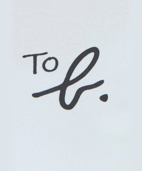 To b. by agnès b. "To b."ロゴ コットン 半袖 クロップド Tシャツ ブルー系その他