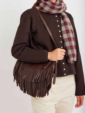 FEMME ウィメンズ 【Outlet】レザー ショルダーバッグ "Awa" ベージュ