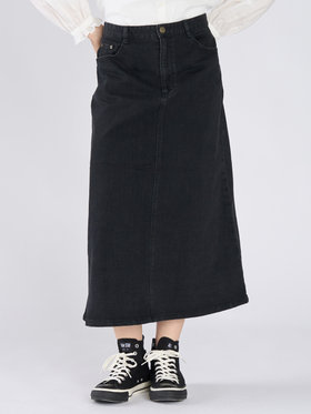 To b. by agnès b. ブラック デニム ロングスカート ブラック