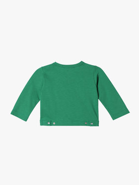 ENFANT ベビー ベビー コットン 長袖 カーディガンプレッション グリーン