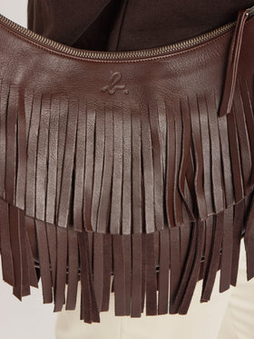 FEMME ウィメンズ 【Outlet】レザー ショルダーバッグ "Awa" ベージュ