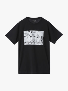 FEMME ウィメンズ プリント コットン 半袖 アーティスト Tシャツ ブラック