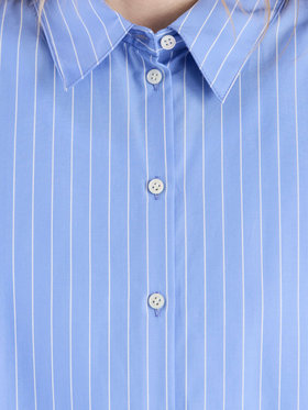 To b. by agnès b. 【Outlet】ドビーストライプシャツドレス ブルー