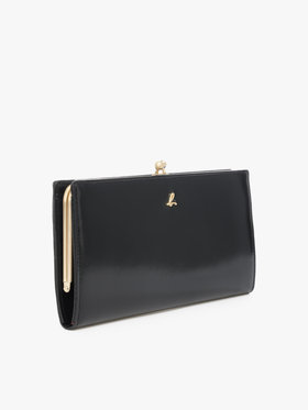 VOYAGE ウィメンズ バッグ＆ウォレット ガラスレザー ロングウォレット ”Gloria” XAW05-02 ブラック