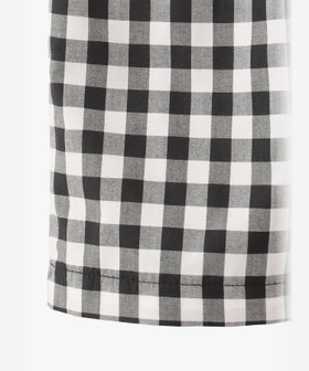 ENFANT ガールズ キッズ ギンガムチェック ノースリーブ ドッキング ワンピース ブラック