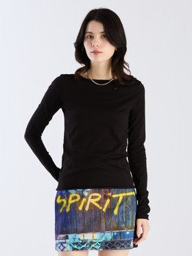 FEMME ウィメンズ オーガニックコットン 長袖 Tシャツ "Ultra" ブラック