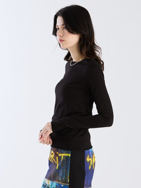 FEMME ウィメンズ オーガニックコットン 長袖 Tシャツ "Ultra" ブラック