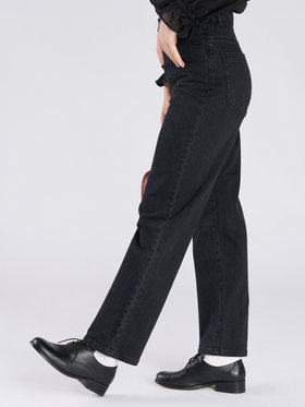 To b. by agnès b. ブラック デニム ストレートパンツ ブラック