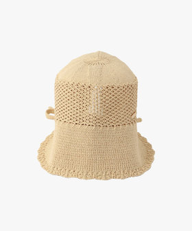 To b. by agnès b. クロシェ ハット ホワイト