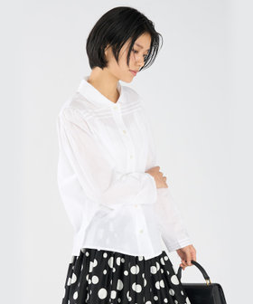 FEMME ウィメンズ コットン 長袖 ブラウス "Alice" ホワイト