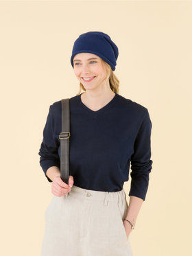 FEMME ウィメンズ LZ46 PULLOVER Vネックプルオーバー ネイビー