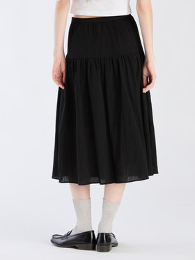 To b. by agnès b. 【Outlet】コットンクレープスカート ブラック