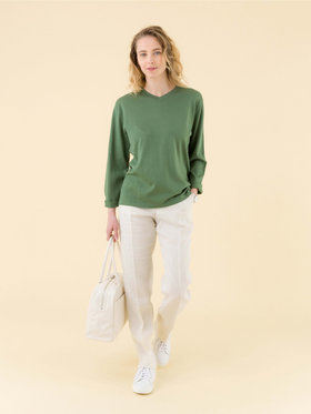 FEMME ウィメンズ LZ46 PULLOVER Vネックプルオーバー グリーン系その他