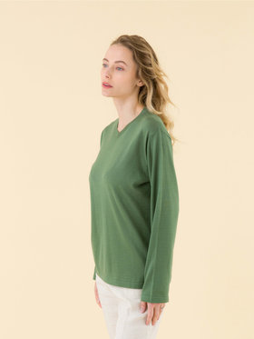 FEMME ウィメンズ LZ46 PULLOVER Vネックプルオーバー グリーン系その他