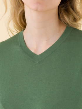 FEMME ウィメンズ LZ46 PULLOVER Vネックプルオーバー グリーン系その他
