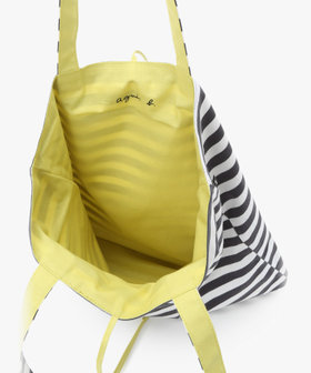 VOYAGE ウィメンズ バッグ＆ウォレット 細ボーダー コットン リバーシブル トートバッグ ZAS11-01 グレー系その他