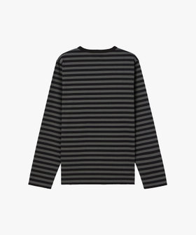メンズ 細ボーダー コットン 長袖 Tシャツ 