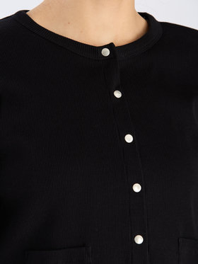 To b. by agnès b. 【Outlet】コットン リブ ジャージー カーディガン ブラック