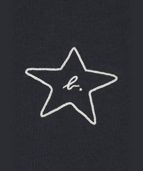 ENFANT ガールズ キッズ "b." ロゴ スター コットン 半袖 ワンピース "Pirate" グレー