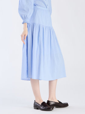 To b. by agnès b. 【Outlet】コットンクレープスカート ブルー
