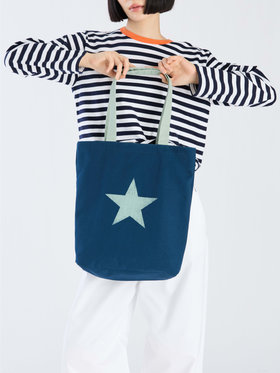 VOYAGE ウィメンズ バッグ＆ウォレット ロゴ コットン リバーシブル トートバッグ "Paulette" YAS18-01 ライトグリーン