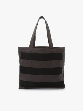 HOMME メンズ agnes b. x NH ボーダートートバッグ グレー