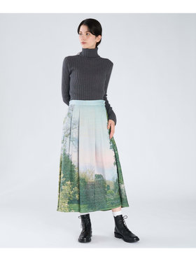 FEMME ウィメンズ フォトプリント ロング フレアスカート "Jardin" マルチ