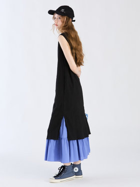 To b. by agnès b. 【Outlet】コットンクレープドレス ブラック