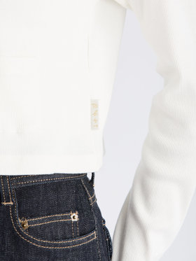 To b. by agnès b. 【Outlet】コットン リブ ジャージー カーディガン ホワイト