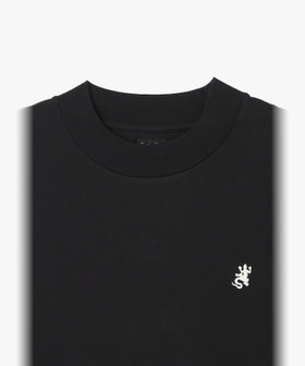 HOMME メンズ メンズ 刺繍 コットン 半袖 Tシャツ "Lezard" ブラック