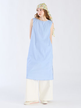 To b. by agnès b. 【Outlet】コットンクレープドレス ブルー