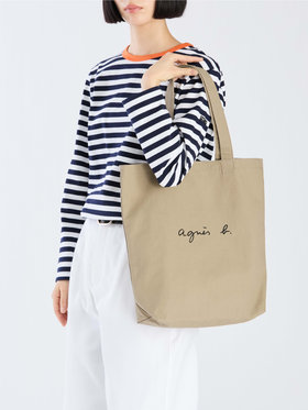 VOYAGE ウィメンズ バッグ＆ウォレット ロゴ コットン リバーシブル トートバッグ "Paulette" YAS18-01 グレー系その他