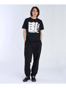 FEMME ウィメンズ プリント コットン 半袖 アーティスト Tシャツ "JonOne" ブラック
