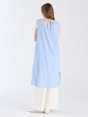 To b. by agnès b. 【Outlet】コットンクレープドレス ブルー