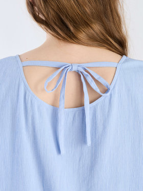 To b. by agnès b. 【Outlet】コットンクレープドレス ブルー