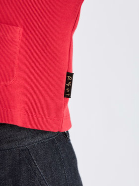 To b. by agnès b. 【Outlet】コットン リブ ジャージー カーディガン レッド