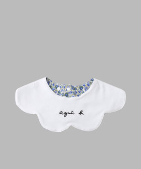 ENFANT ベビー ベビー フラワープリント ロゴ刺繍 コットン リバーシブル スタイ ブルー系その他