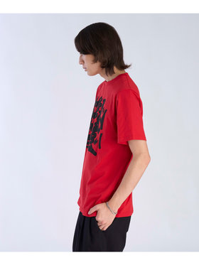 FEMME ウィメンズ プリント コットン 半袖 アーティスト Tシャツ "JonOne" レッド