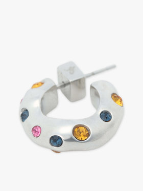 To b. by agnès b. マルチカラー ストーン ピアス シルバー