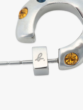 To b. by agnès b. マルチカラー ストーン ピアス シルバー