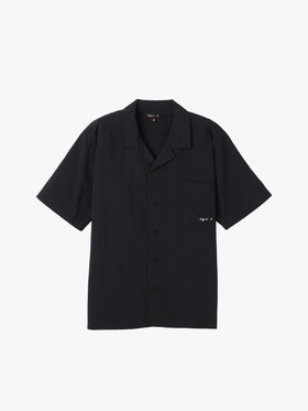 HOMME メンズ メンズ 開襟 半袖シャツ "Magnam" ブラック