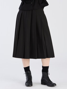 To b. by agnès b. 【Outlet】リノンプリーテッドスカート ブラック