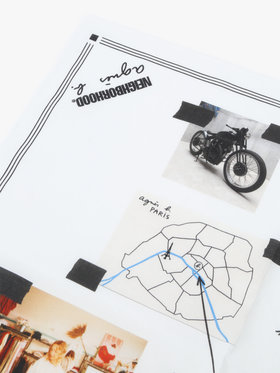 HOMME メンズ agnes b. x NH バンダナ ホワイト