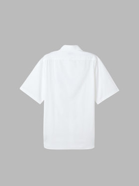 HOMME メンズ メンズ アイコニック 刺繍 半袖 シャツ "Andy" ホワイト