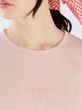 To b. by agnès b. 【Outlet】ミニロゴ コットン 半袖 Tシャツ ピンク