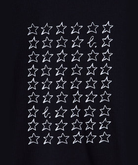 ENFANT ユニセックス キッズ "b." ロゴ コットン 長袖 Tシャツ "Etoile" ブラック